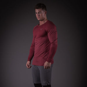 Seamless Dry-Knit Tee - Bali Red in Full Sleeves