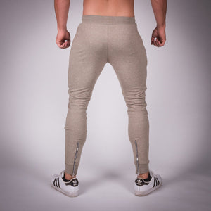 Ribbed Jogger Pants - Melange Olive