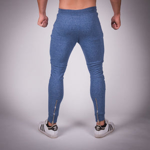 Ribbed Jogger Pants - Denim Blue