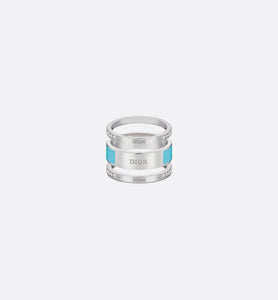 Dior Code Ring Set • Silver-Finish Metal, Silver-Tone Crystals and Turquoise Lacquer