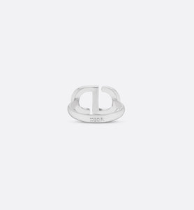 Petit CD Ring • Silver-Finish Metal with White Crystals