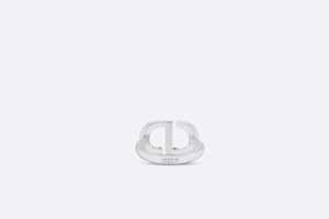 Petit CD Ring • Silver-Finish Metal with White Crystals