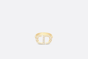 Petit CD Ring • Gold-Finish Metal and Silver-Tone Crystals