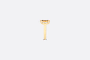 Petit CD Ring • Gold-Finish Metal and Silver-Tone Crystals