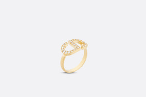 Petit CD Ring • Gold-Finish Metal and Silver-Tone Crystals