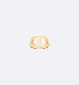 Petit CD Ring • Gold-Finish Metal and Silver-Tone Crystals