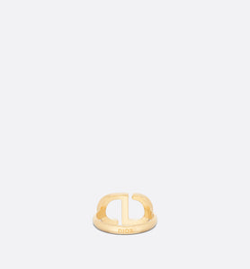 Petit CD Ring • Gold-Finish Metal and Silver-Tone Crystals