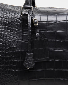 Weekend Bag Black Croco | Travel Bag