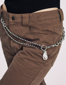 Gem Bag with Metal Chain