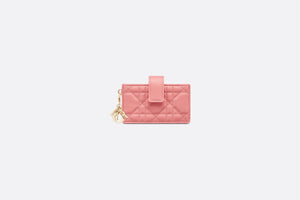 Lady Dior 5-Gusset Card Holder • Light Pink Cannage Lambskin