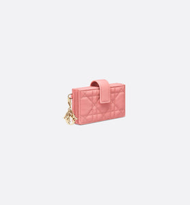 Lady Dior 5-Gusset Card Holder • Light Pink Cannage Lambskin