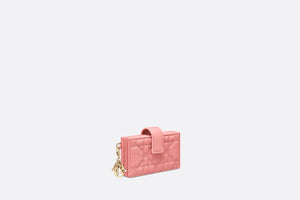 Lady Dior 5-Gusset Card Holder • Light Pink Cannage Lambskin