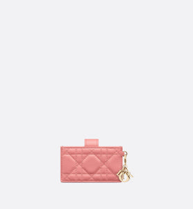 Lady Dior 5-Gusset Card Holder • Light Pink Cannage Lambskin