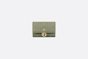 XS Miss Dior Wallet • Pastel Peyote Green Cannage Lambskin