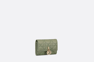 XS Miss Dior Wallet • Pastel Peyote Green Cannage Lambskin