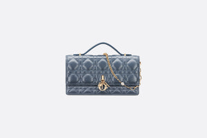 Miss Dior Mini Bag • Pastel Midnight Blue Pearlescent Cannage Lambskin