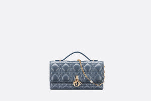 Miss Dior Mini Bag • Pastel Midnight Blue Pearlescent Cannage Lambskin