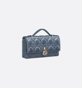 Miss Dior Mini Bag • Pastel Midnight Blue Pearlescent Cannage Lambskin