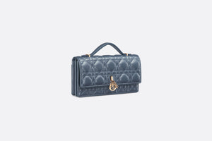 Miss Dior Mini Bag • Pastel Midnight Blue Pearlescent Cannage Lambskin