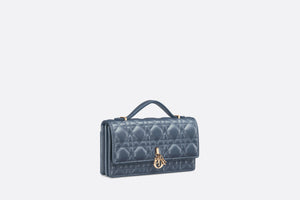 Miss Dior Mini Bag • Pastel Midnight Blue Pearlescent Cannage Lambskin