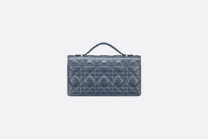 Miss Dior Mini Bag • Pastel Midnight Blue Pearlescent Cannage Lambskin