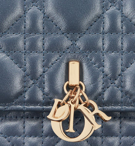 Miss Dior Mini Bag • Pastel Midnight Blue Pearlescent Cannage Lambskin