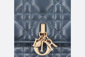 Miss Dior Mini Bag • Pastel Midnight Blue Pearlescent Cannage Lambskin