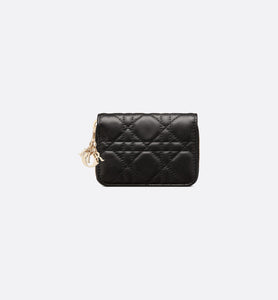 Small Lady Dior Voyageur Coin Purse • Black Cannage Lambskin