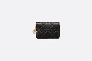 Small Lady Dior Voyageur Coin Purse • Black Cannage Lambskin