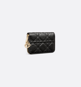 Small Lady Dior Voyageur Coin Purse • Black Cannage Lambskin