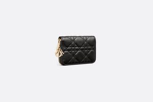 Small Lady Dior Voyageur Coin Purse • Black Cannage Lambskin