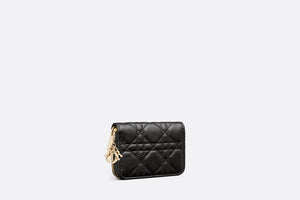 Small Lady Dior Voyageur Coin Purse • Black Cannage Lambskin