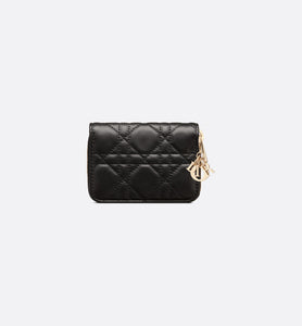 Small Lady Dior Voyageur Coin Purse • Black Cannage Lambskin