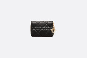 Small Lady Dior Voyageur Coin Purse • Black Cannage Lambskin