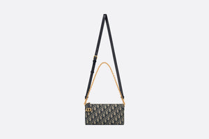 30 Montaigne Mini Shoulder Bag • Blue Dior Oblique Jacquard