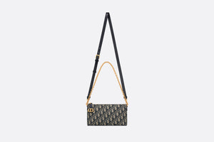 30 Montaigne Mini Shoulder Bag • Blue Dior Oblique Jacquard