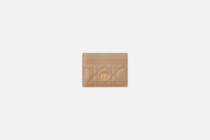 Dior Caro Five-Slot Card Holder • Biscuit Supple Cannage Calfskin