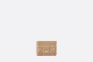 Dior Caro Five-Slot Card Holder • Biscuit Supple Cannage Calfskin