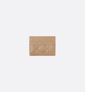 Dior Caro Five-Slot Card Holder • Biscuit Supple Cannage Calfskin