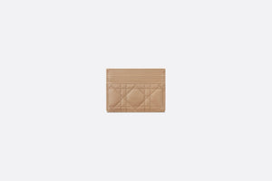 Dior Caro Five-Slot Card Holder • Biscuit Supple Cannage Calfskin