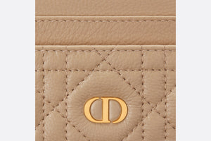 Dior Caro Five-Slot Card Holder • Biscuit Supple Cannage Calfskin