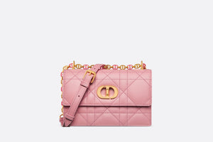 Miss Caro Mini Bag • Melocoton Pink Macrocannage Lambskin