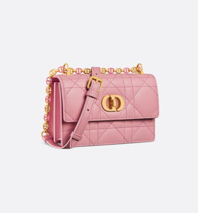 Miss Caro Mini Bag • Melocoton Pink Macrocannage Lambskin