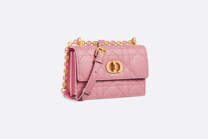 Miss Caro Mini Bag • Melocoton Pink Macrocannage Lambskin