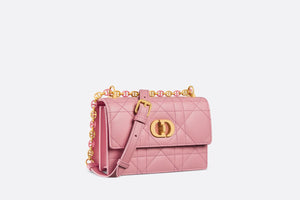 Miss Caro Mini Bag • Melocoton Pink Macrocannage Lambskin