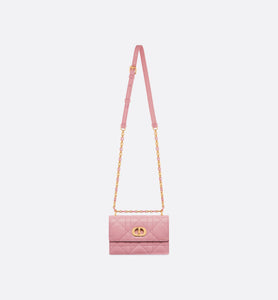 Miss Caro Mini Bag • Melocoton Pink Macrocannage Lambskin