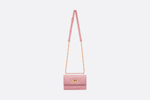 Miss Caro Mini Bag • Melocoton Pink Macrocannage Lambskin