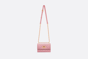 Miss Caro Mini Bag • Melocoton Pink Macrocannage Lambskin