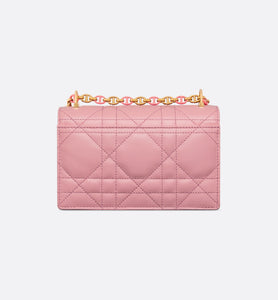 Miss Caro Mini Bag • Melocoton Pink Macrocannage Lambskin