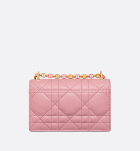 Miss Caro Mini Bag • Melocoton Pink Macrocannage Lambskin